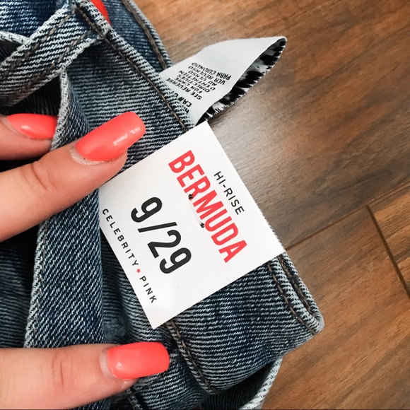 High rise denim Bermuda shorts - Picture 5 of 5